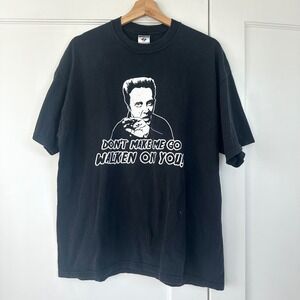 Jerzees Christopher Walken Graphic T-Shirt Mens XL Black Dont Make Me Go Walken